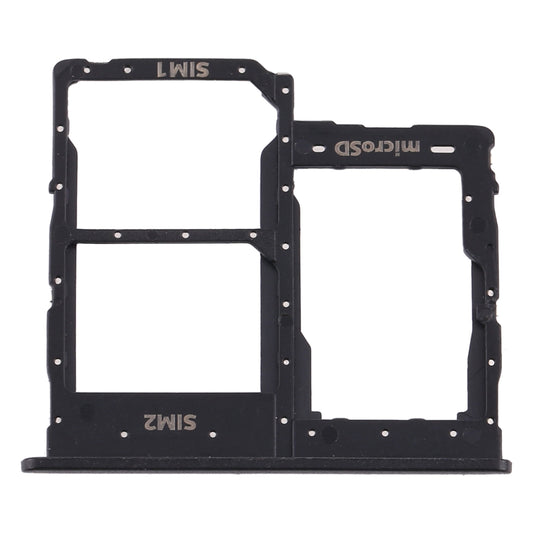 For Samsung Galaxy A01 Core SM-A013 SIM Card Tray + SIM Card Tray + Micro SD Card Tray (Black)