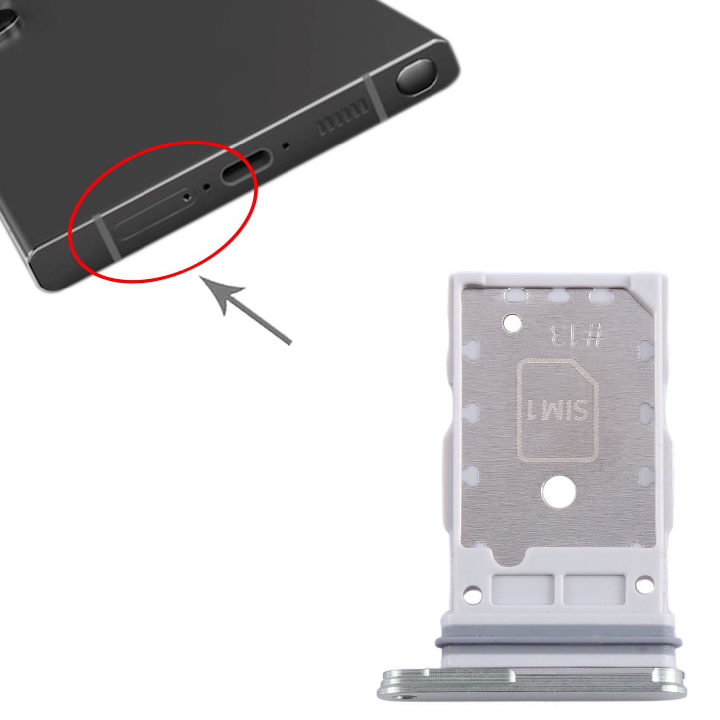 For Samsung Galaxy S24 / S24+ 5G Original SIM + SIM Card Tray (Green)