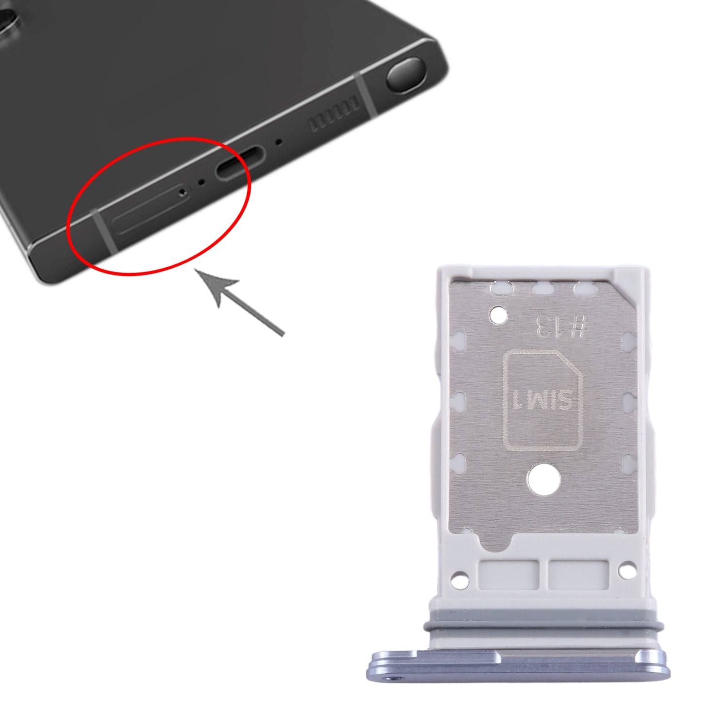 For Samsung Galaxy S24 / S24+ 5G Original SIM + SIM Card Tray (Purple)
