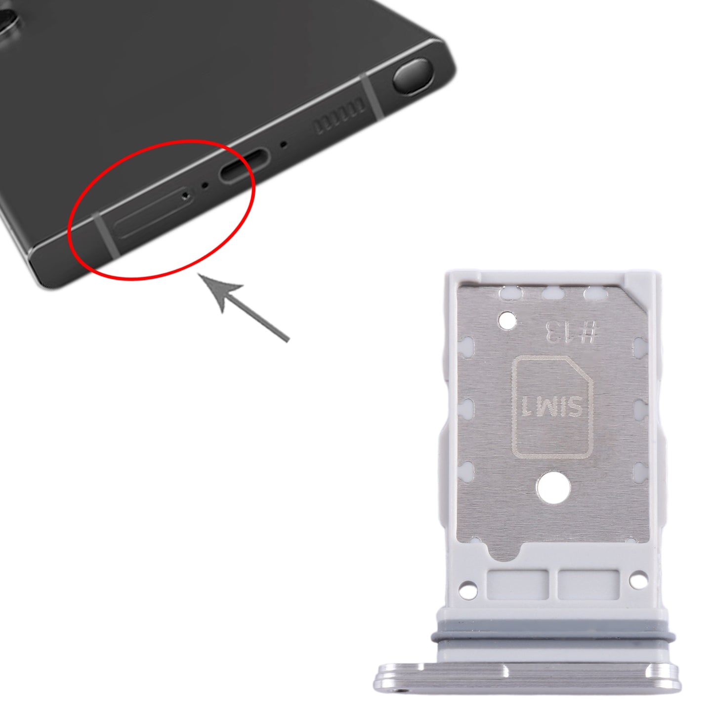 For Samsung Galaxy S24 / S24+ 5G Original SIM + SIM Card Tray (White)