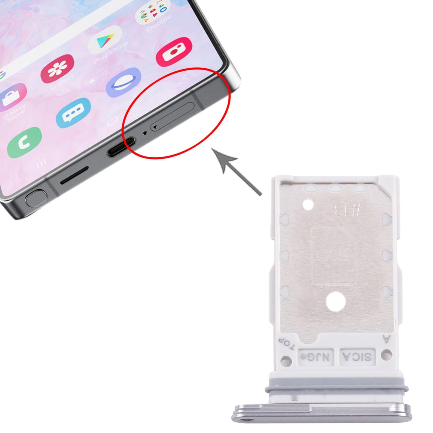 For Samsung Galaxy S25 / S25+ SM-S931/S936 Original SIM Card Tray + SIM Card Tray (Gold)