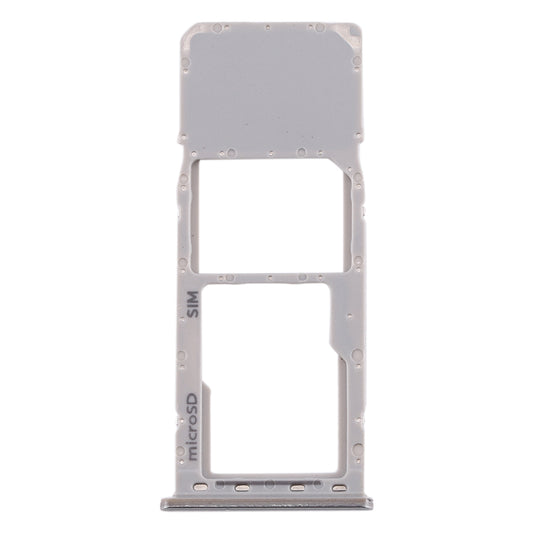 For Galaxy A20 A30 A50 SIM Card Tray + Micro SD Card Tray (Silver)