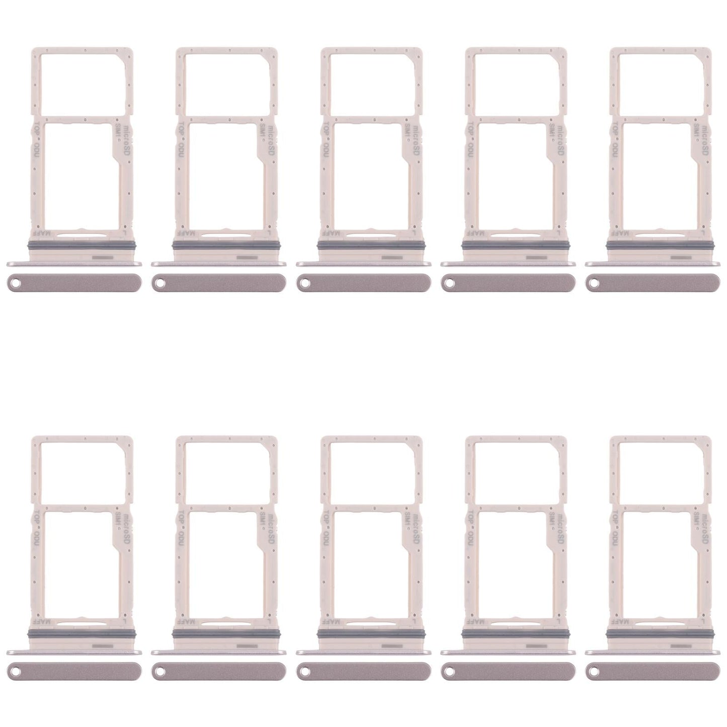 For Samsung Galaxy M16 SM-M166P 10pcs Original SIM + Micro SD Card Tray (Gold)