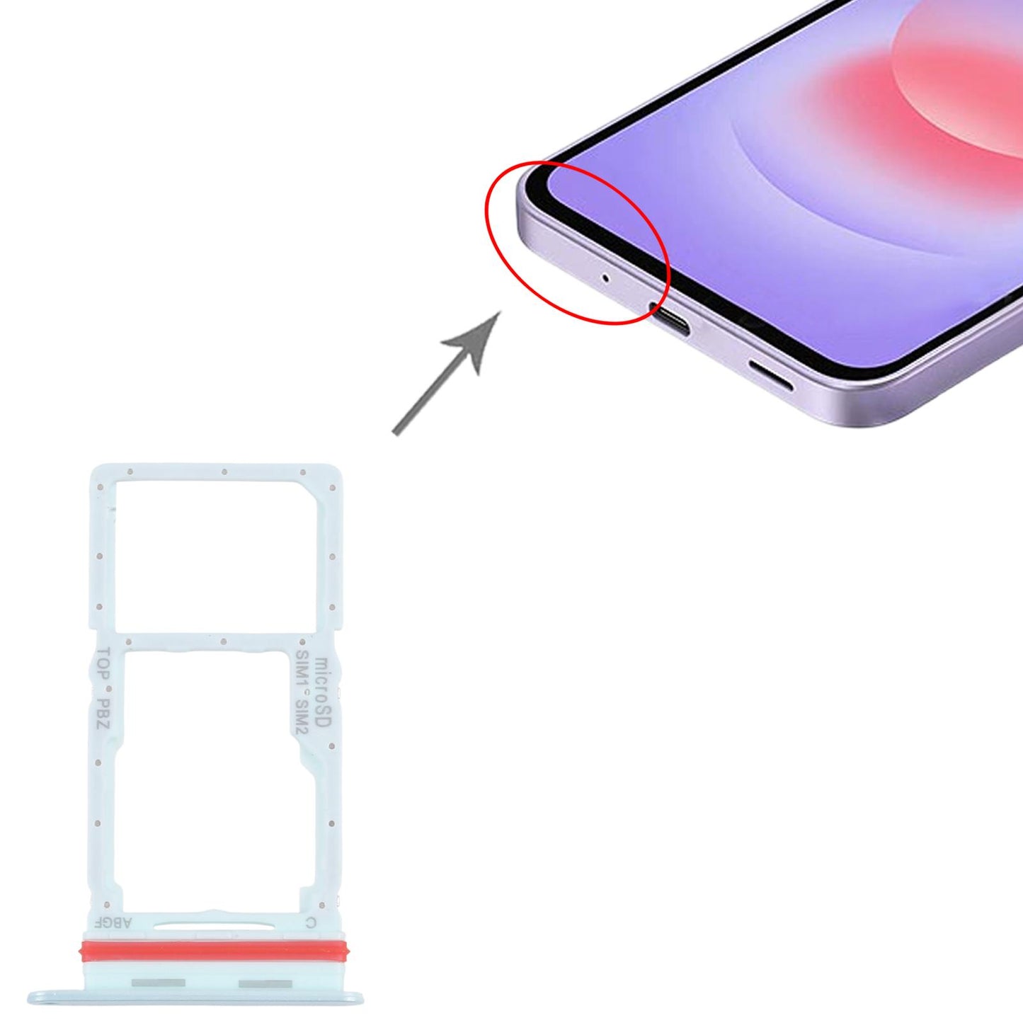 For Samsung Galaxy A27 SM-A276B Original SIM + SIM / Micro SD Card Tray (Green)