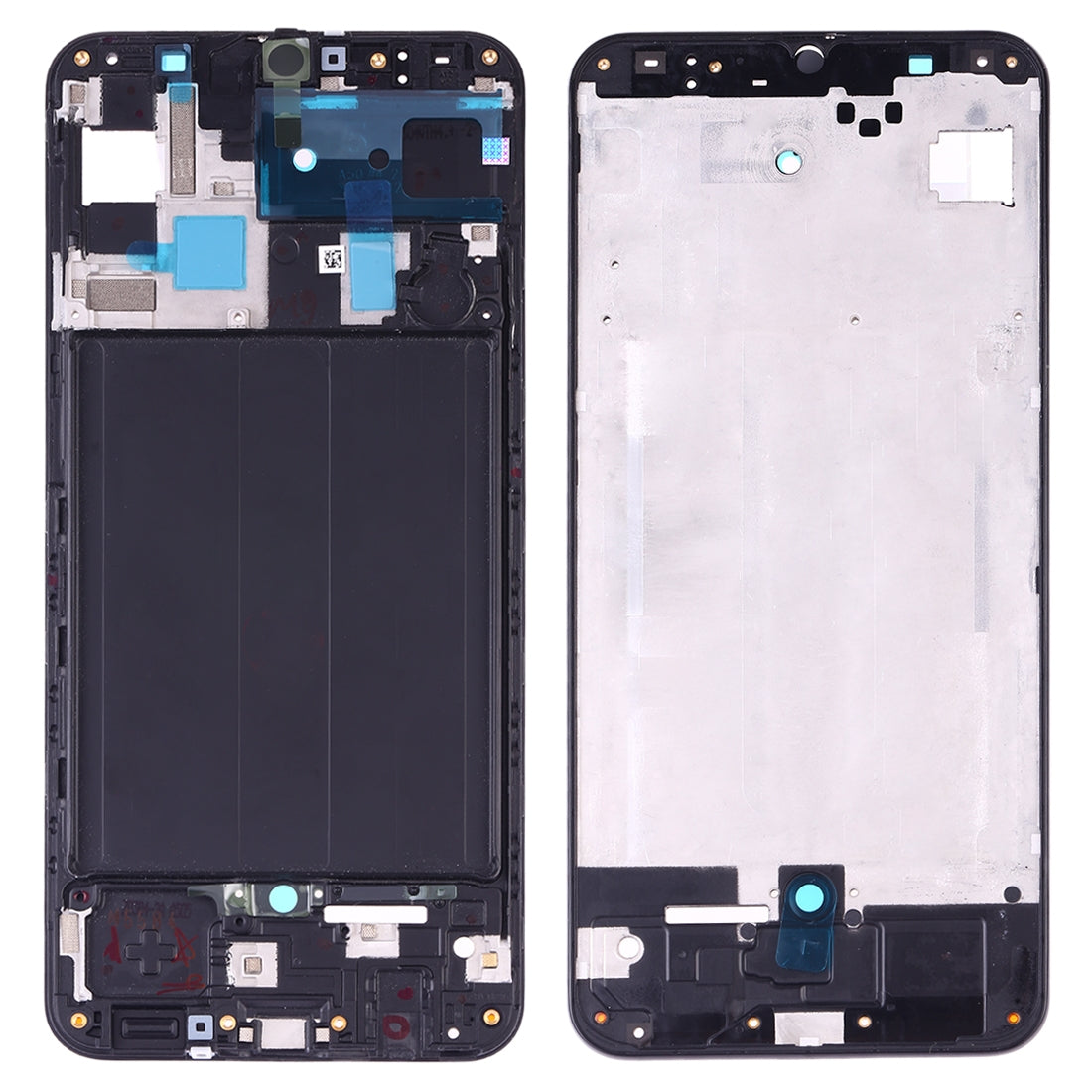 For Galaxy A50 SM-A505F/DS, A505FN/DS, A505GN/DS, A505FM/DS, A505YN Front Housing LCD Frame Bezel Plate (Black)