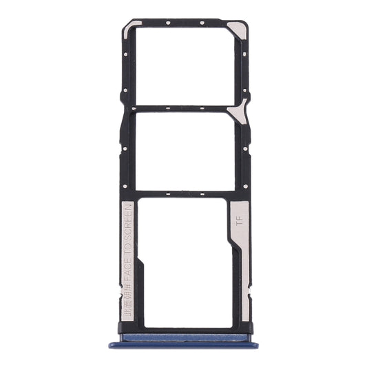 SIM Card Tray + SIM Card Tray + Micro SD Card Tray for Xiaomi Redmi 10X 4G / Redmi Note 9(Blue)