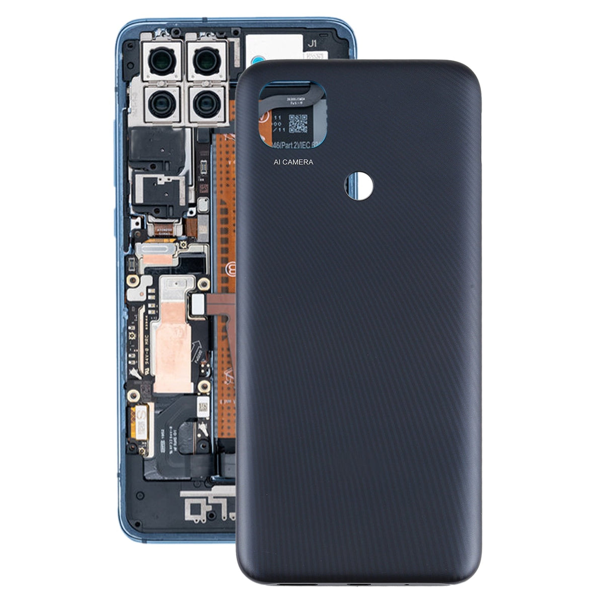 Original Battery Back Cover for Xiaomi Redmi 9C/Redmi 9C NFC/Redmi 9 (India)/M2006C3MG,M2006C3MNG,M2006C3MII,M2004C3MI(Black)