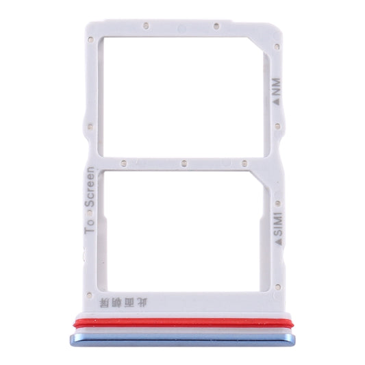 SIM Card Tray + NM Card Tray for Huawei P40 Lite 5G (Baby Blue)