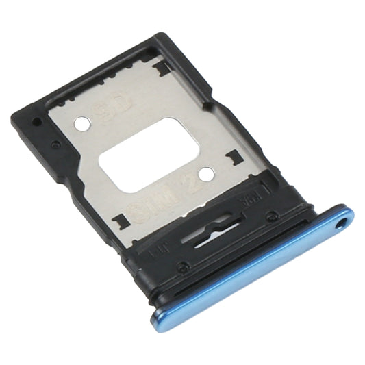 SIM Card Tray + SIM Card Tray / Micro SD Card Tray for Xiaomi Mi 11 Lite/11 Lite 5G NE M2101K9AG(Blue)