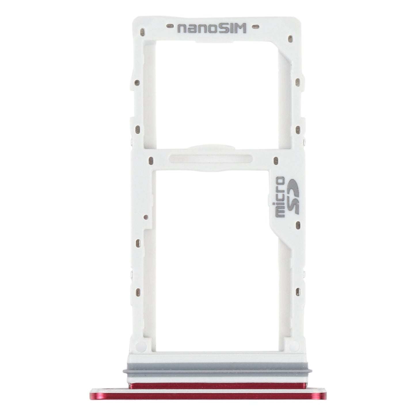 SIM Card Tray + SIM Card Tray / Micro SD Card Tray for LG Velvet 5G LM-G900N LM-G900EM LM-G900 LM-G900TM (Red)