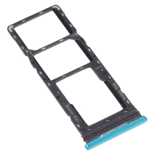 For infinix Smart 5 X657 X657C SIM Card Tray + SIM Card Tray + Micro SD Card Tray (Green)