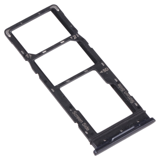 For Tecno Spark 5 Air KD6a SIM Card Tray + SIM Card Tray + Micro SD Card Tray (Black)