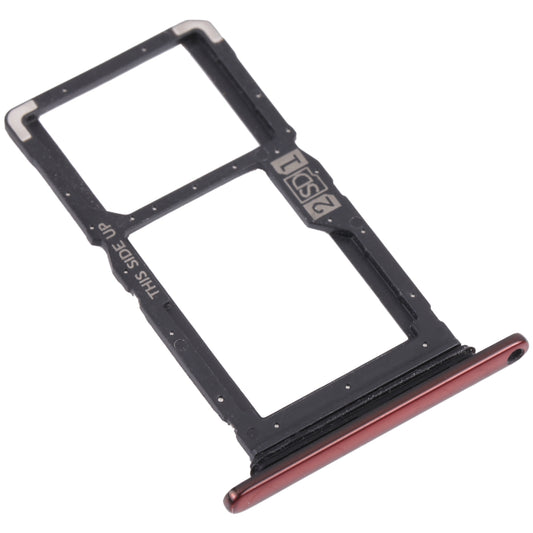 SIM Card Tray + SIM Card Tray / Micro SD Card Tray for Motorola One Hyper XT2027 XT2027-1 (Red)