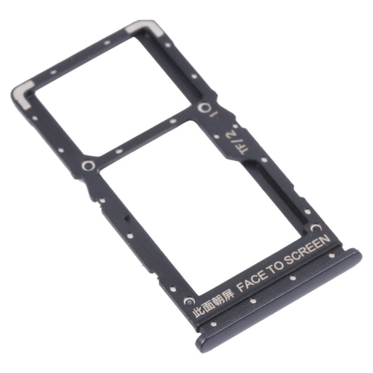 SIM Card Tray + SIM Card Tray / Micro SD Card Tray for Xiaomi Redmi Note 10 5G / Poco M3 Pro 5G / Redmi Note 10T 5G M2103K19G M2103K19C M2103K19PG M2103K19PI(Black)