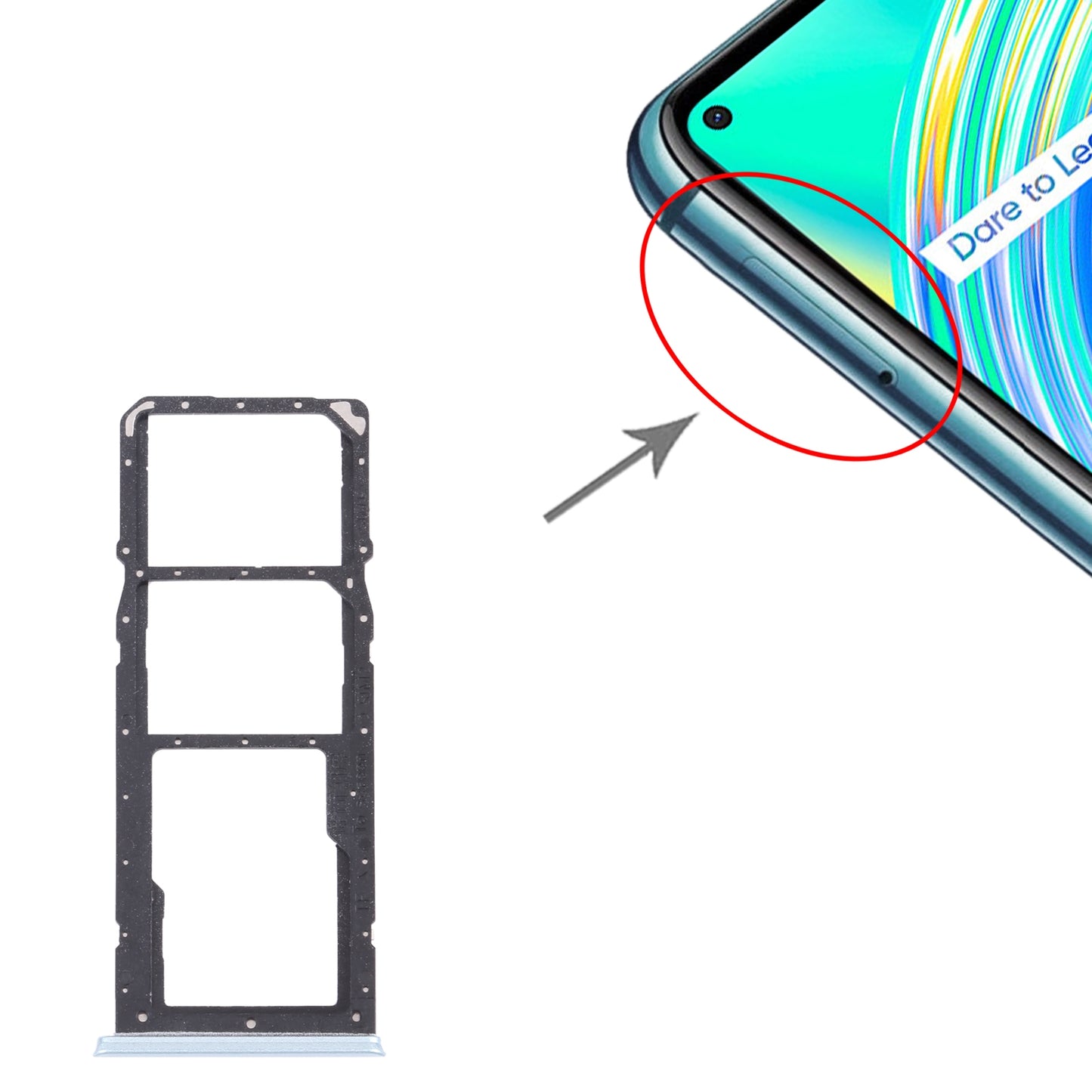 For OPPO Realme C17 RMX2101 SIM Card Tray + SIM Card Tray + Micro SD Card Tray (Green)