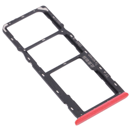 For OPPO Realme C12 RMX2189 SIM Card Tray + SIM Card Tray + Micro SD Card Tray (Red)