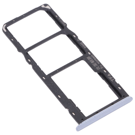 For OPPO Realme C12 RMX2189 SIM Card Tray + SIM Card Tray + Micro SD Card Tray (Silver)
