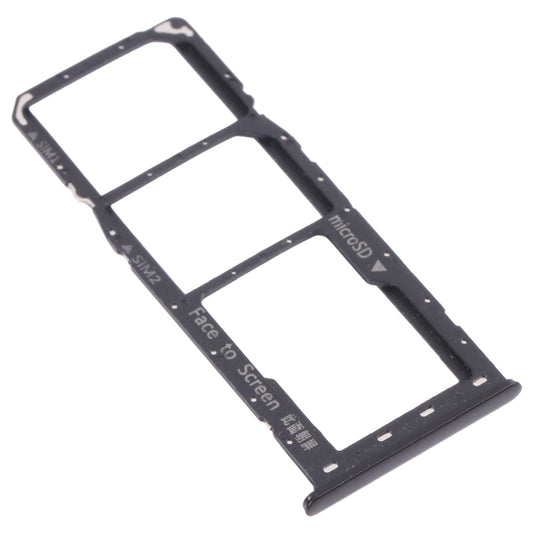 For OPPO Realme 6 Pro RMX2061, RMX2063 SIM Card Tray + SIM Card Tray + Micro SD Card Tray (Black)