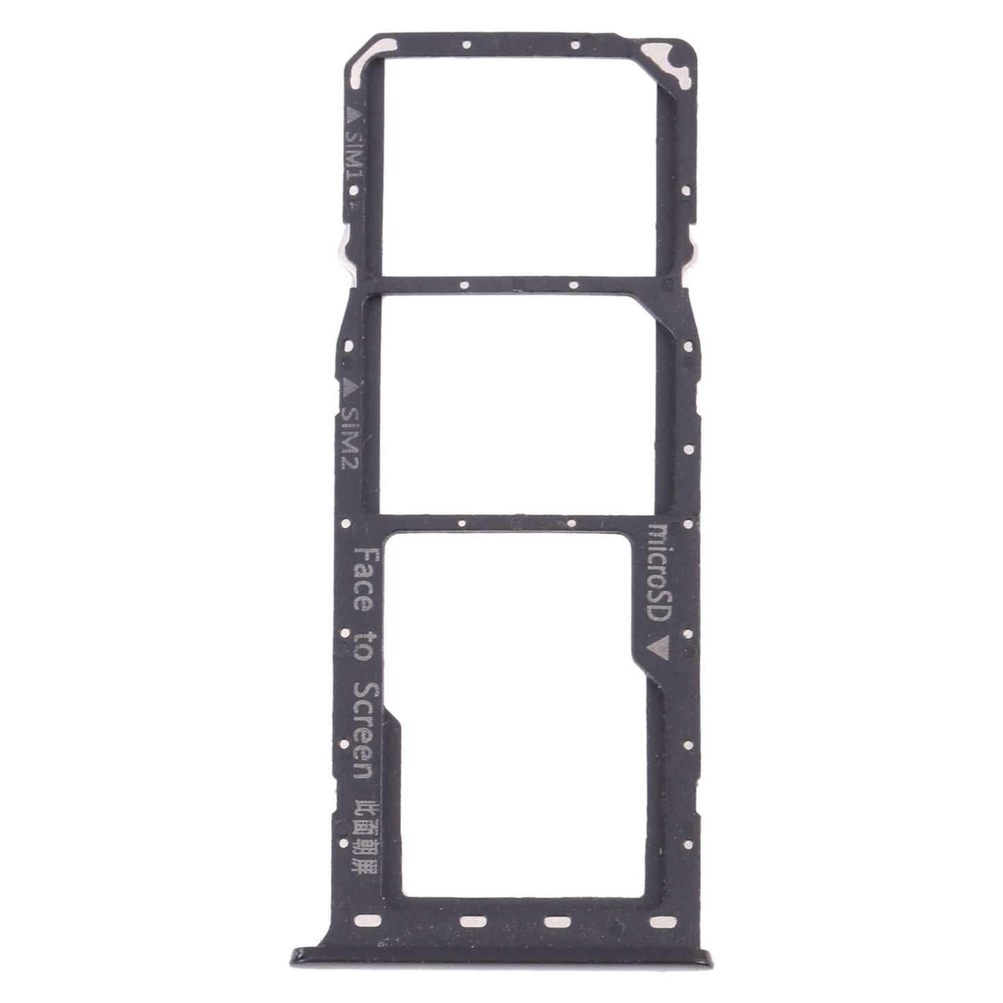 For OPPO Realme 6 Pro RMX2061, RMX2063 SIM Card Tray + SIM Card Tray + Micro SD Card Tray (Black)
