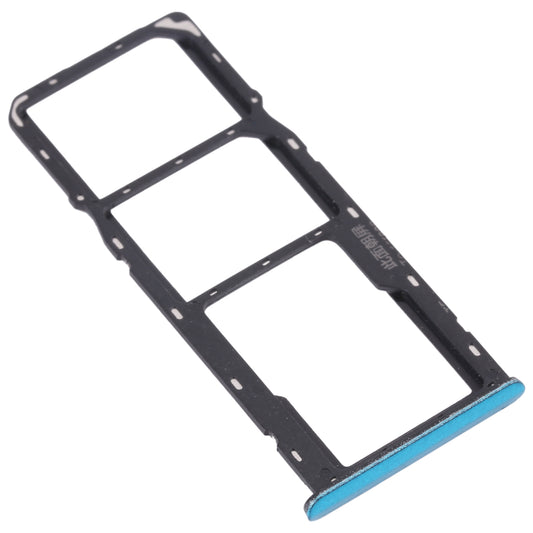For OPPO Realme C3 RMX2027, RMX2020, RMX2021 SIM Card Tray + SIM Card Tray + Micro SD Card Tray (Blue)