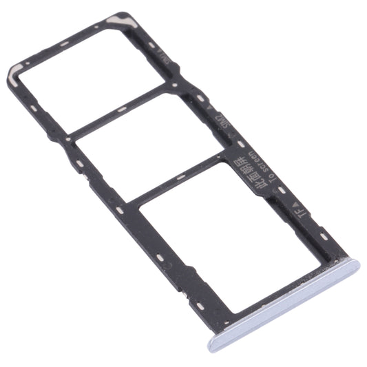 For OPPO Realme Narzo 20 SIM Card Tray + SIM Card Tray + Micro SD Card Tray (Silver)