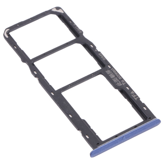 For OPPO Realme 7 (Global) SIM Card Tray + SIM Card Tray + Micro SD Card Tray (Blue)
