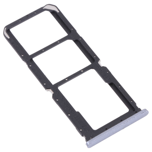 For OPPO A55 PEMM00, PEMM20, PEMT00, PEMT20 SIM Card Tray + SIM Card Tray + Micro SD Card Tray (Black)