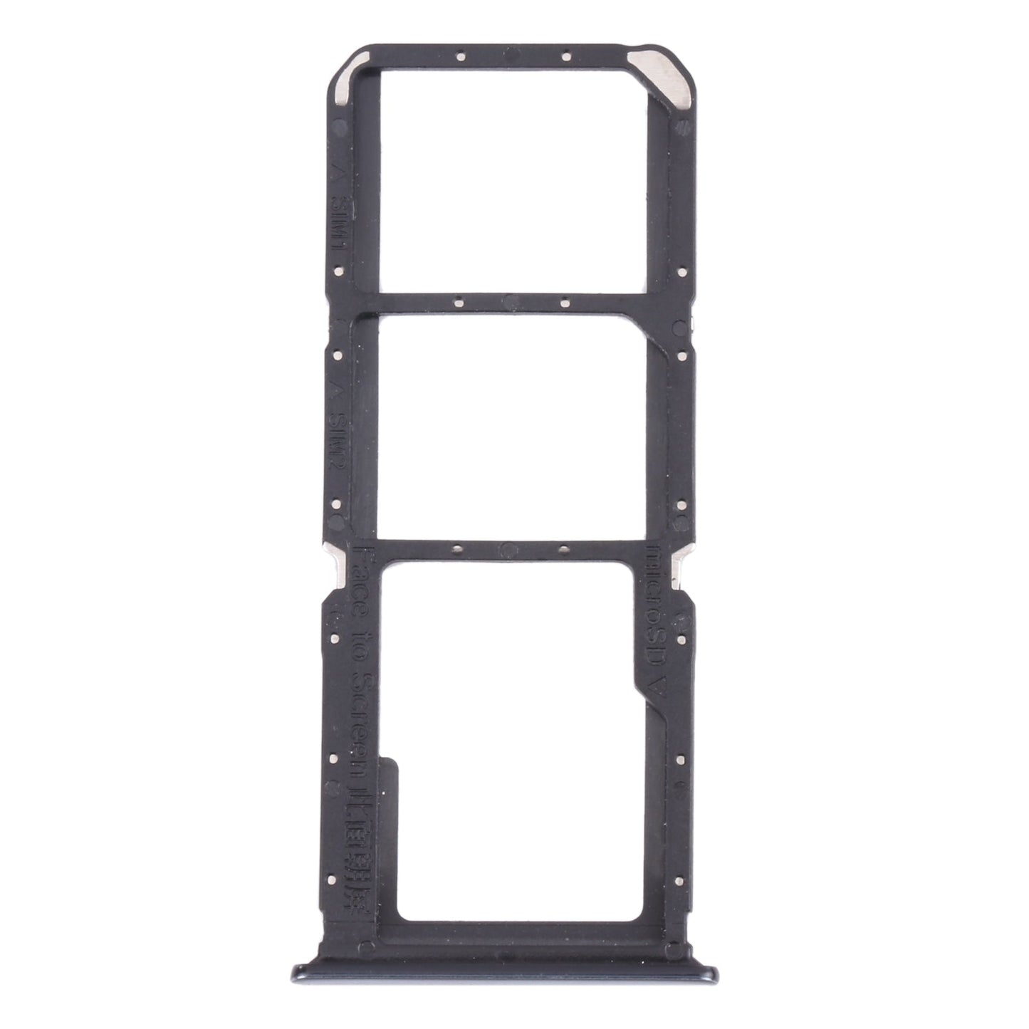 For OPPO A74 5G / A54 5G / A93 PCGM00, PEHM00 SIM Card Tray + SIM Card Tray + Micro SD Card Tray(Black)