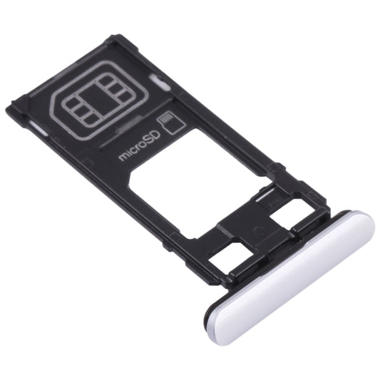 SIM Card Tray + Micro SD Card Tray for Sony Xperia 1 / Xperia XZ4 (Silver)