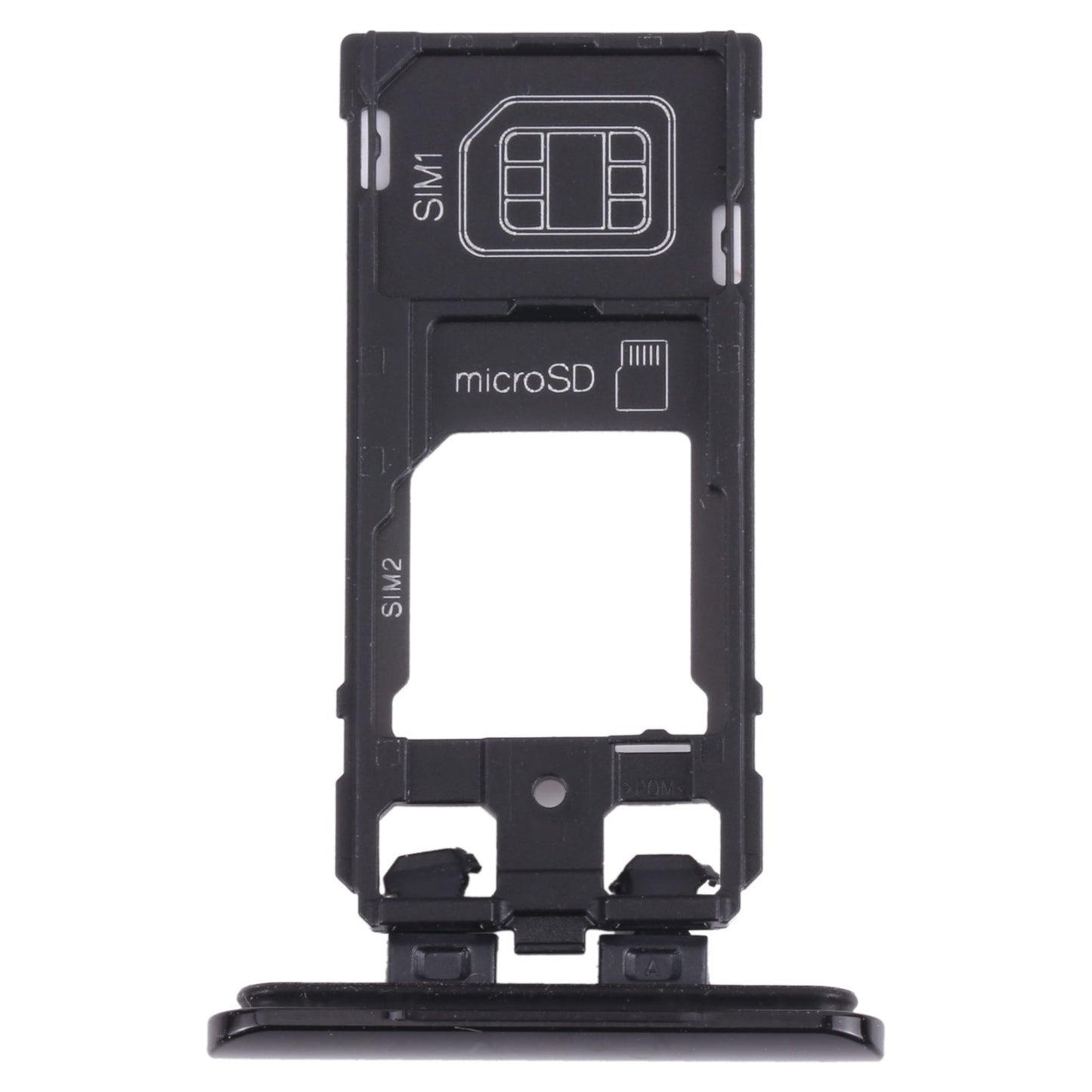 SIM Card Tray + SIM Card Tray / Micro SD Card Tray for Sony Xperia 5 (Black)
