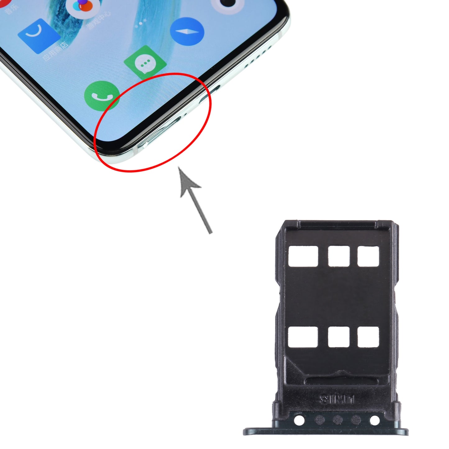 For Meizu 17 / 17 Pro SIM Card Tray + SIM Card Tray (Green)