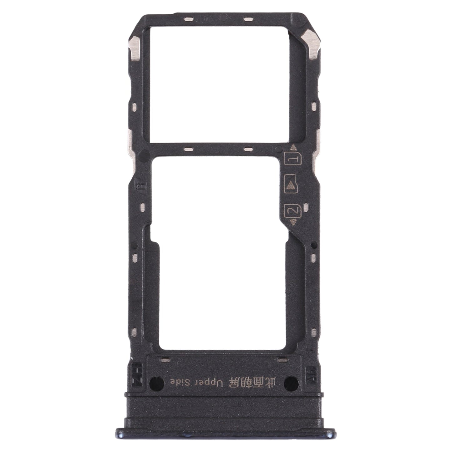 For vivo Y76s V2156A SIM Card Tray + SIM Card Tray / Micro SD Card Tray (Black)