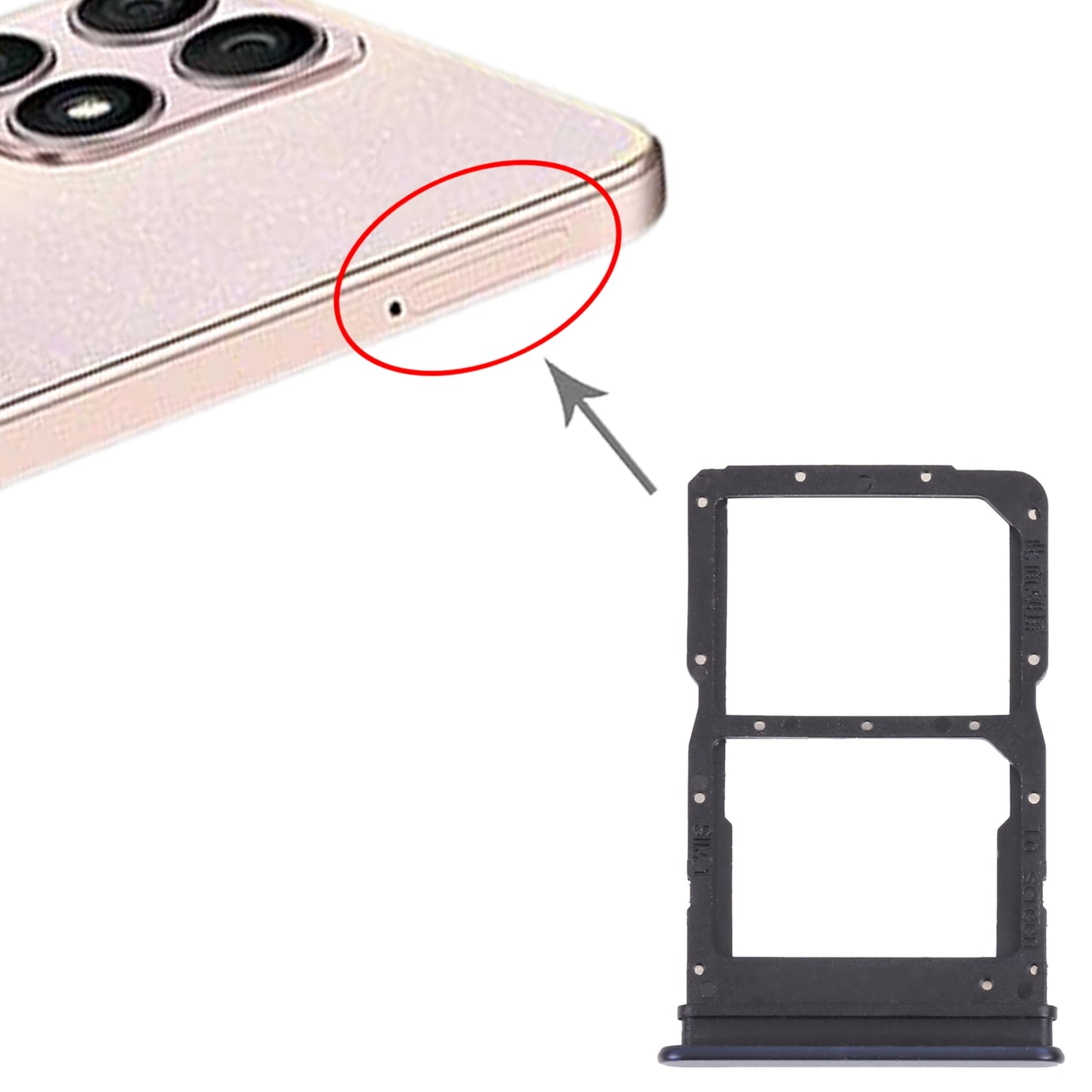 SIM Card Tray + SIM Card Tray for Honor X30i(Blue)