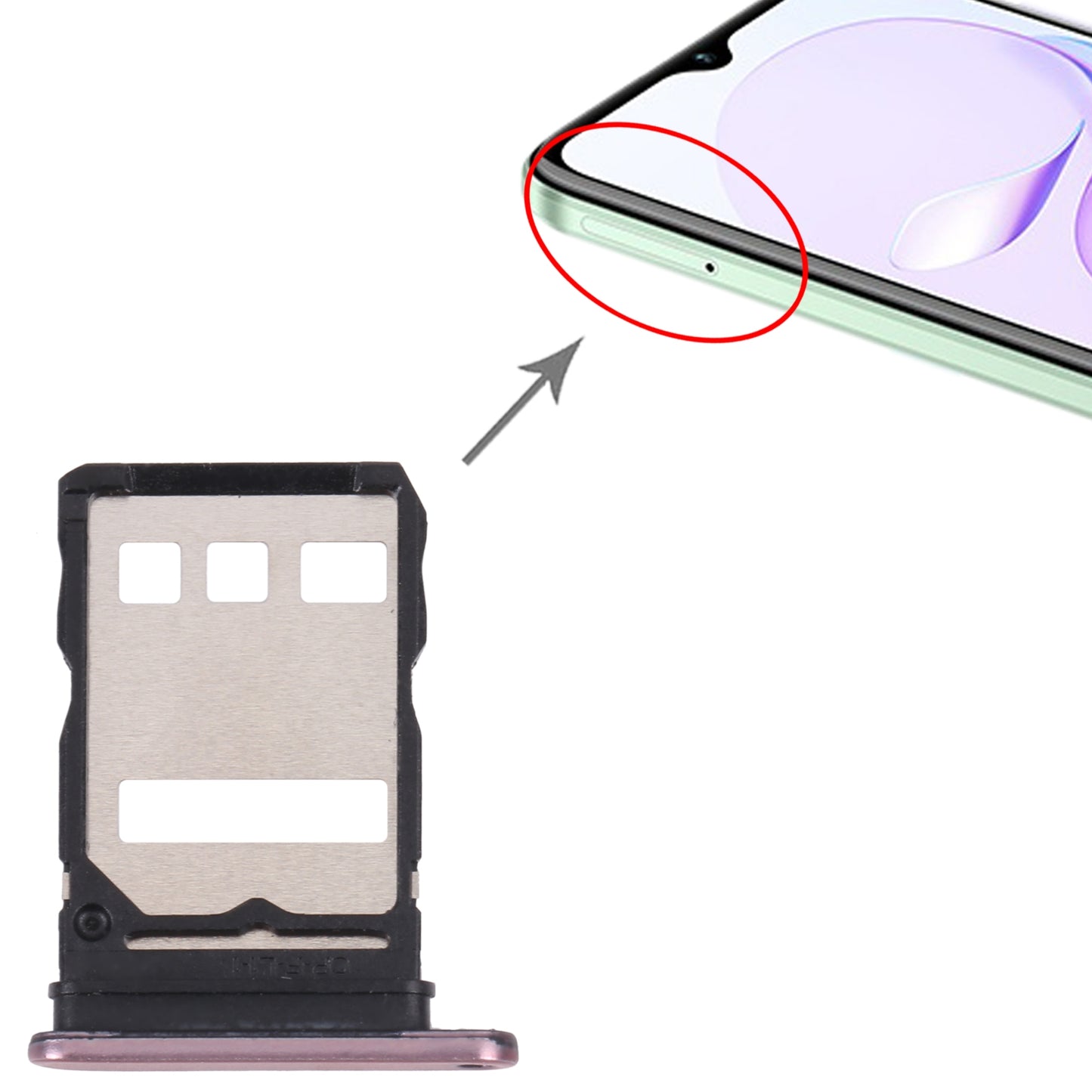 SIM Card Tray + SIM Card Tray for Huawei Nzone S7 5G (Pink)