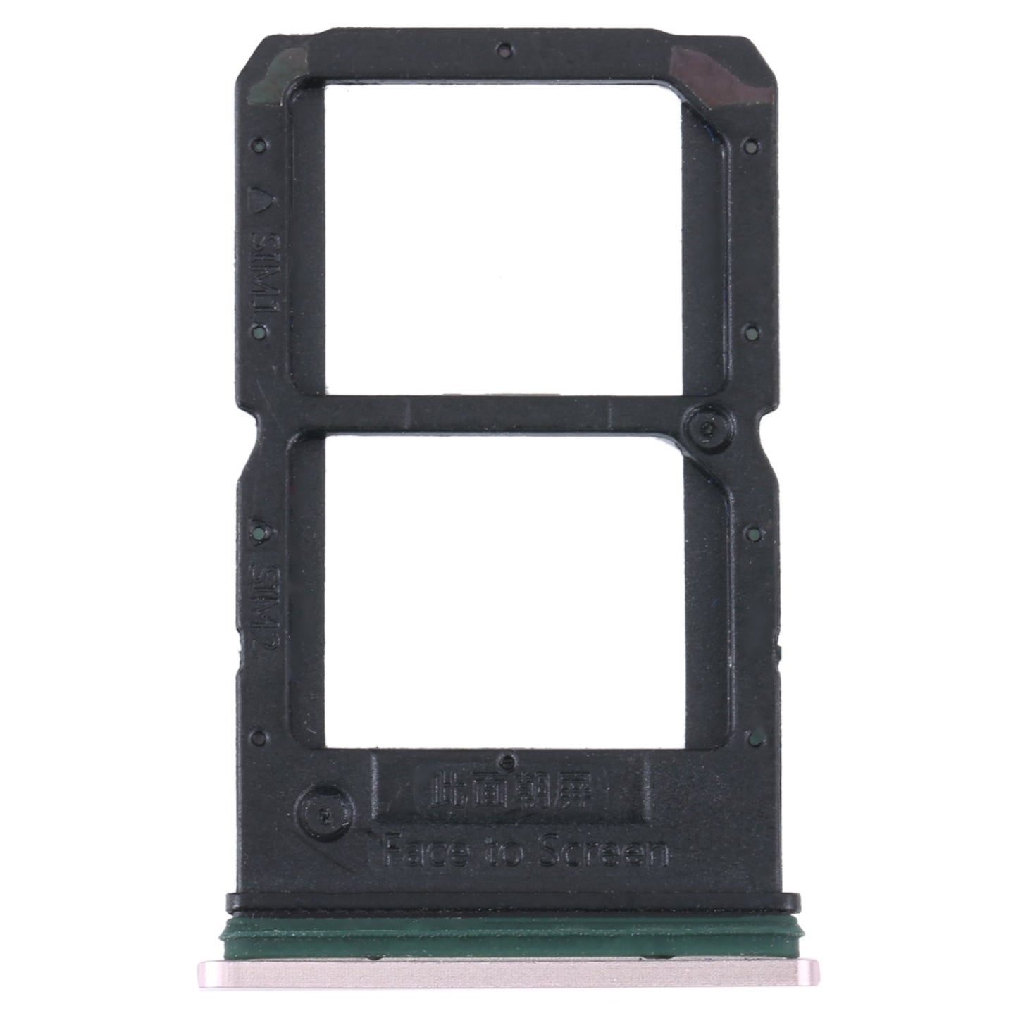 For OPPO Reno SIM Card Tray + SIM / Micro SD Card Tray (Gold)