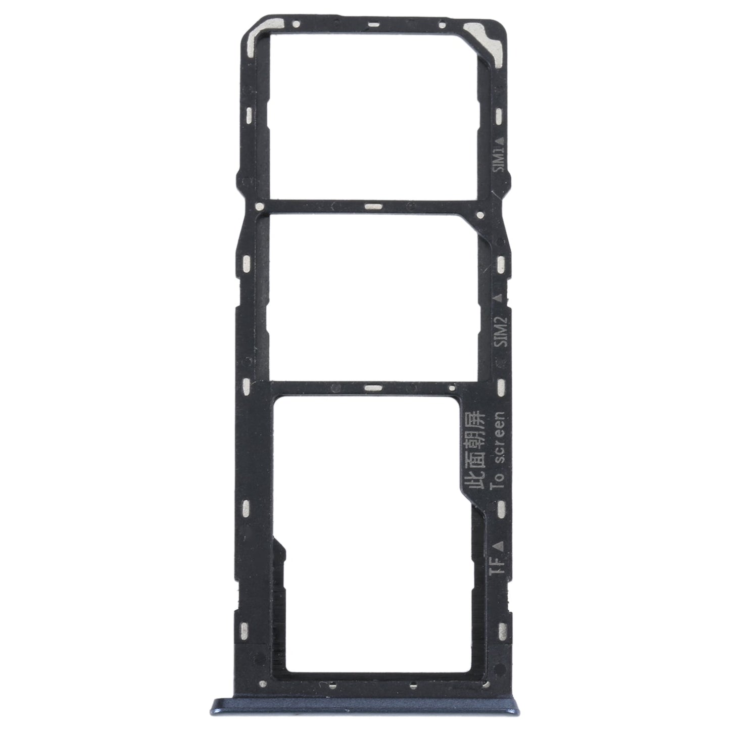 For OPPO A16K SIM Card Tray + SIM Card Tray + Micro SD Card Tray (Black)