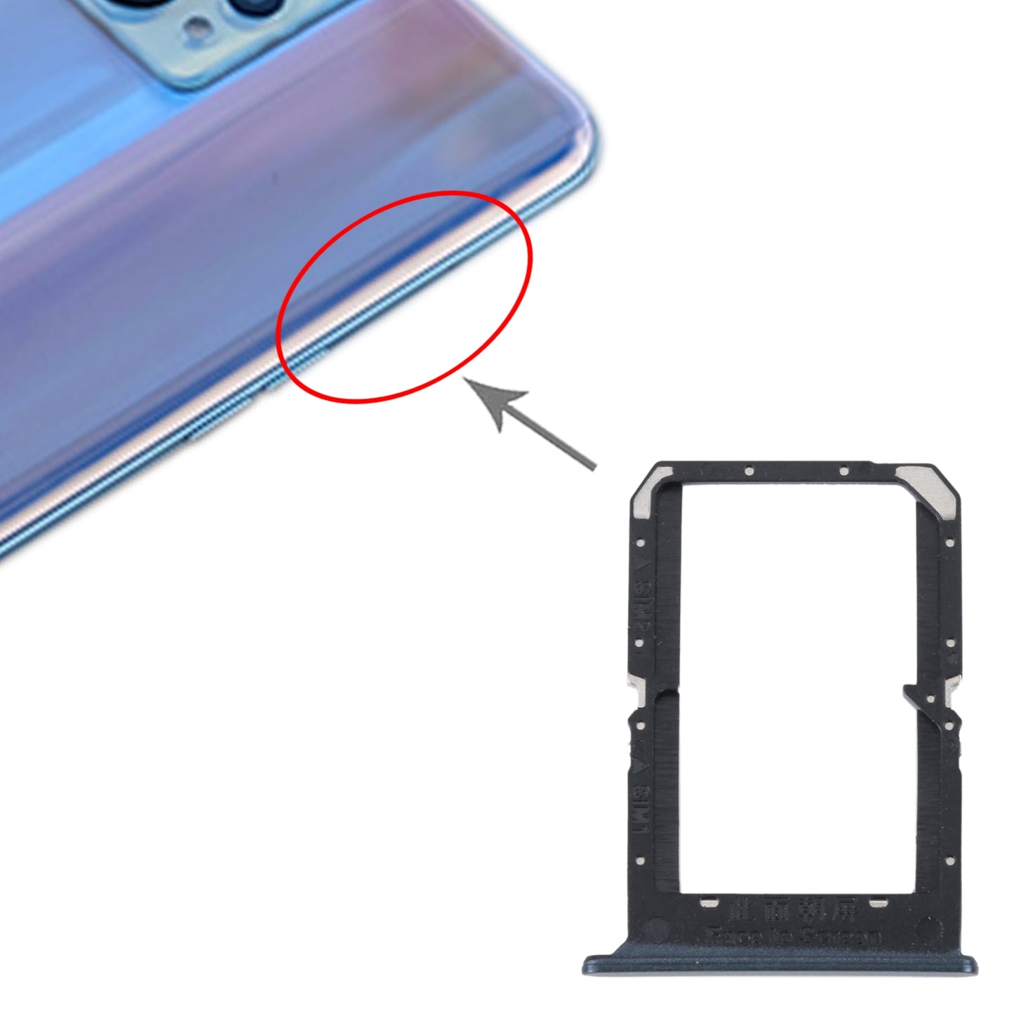 For Realme 9 Pro+ SIM Card Tray + SIM Card Tray (Green)