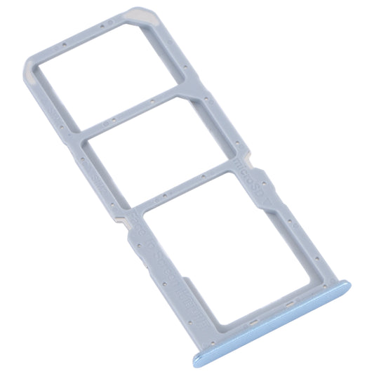 For Realme C30 SIM Card Tray + SIM Card Tray + Micro SD Card Tray (Blue)