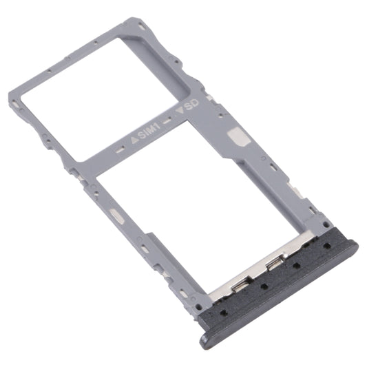 For T-Mobile REVVL 4 4G Original SIM Card Tray + Micro SD Card Tray(Black)