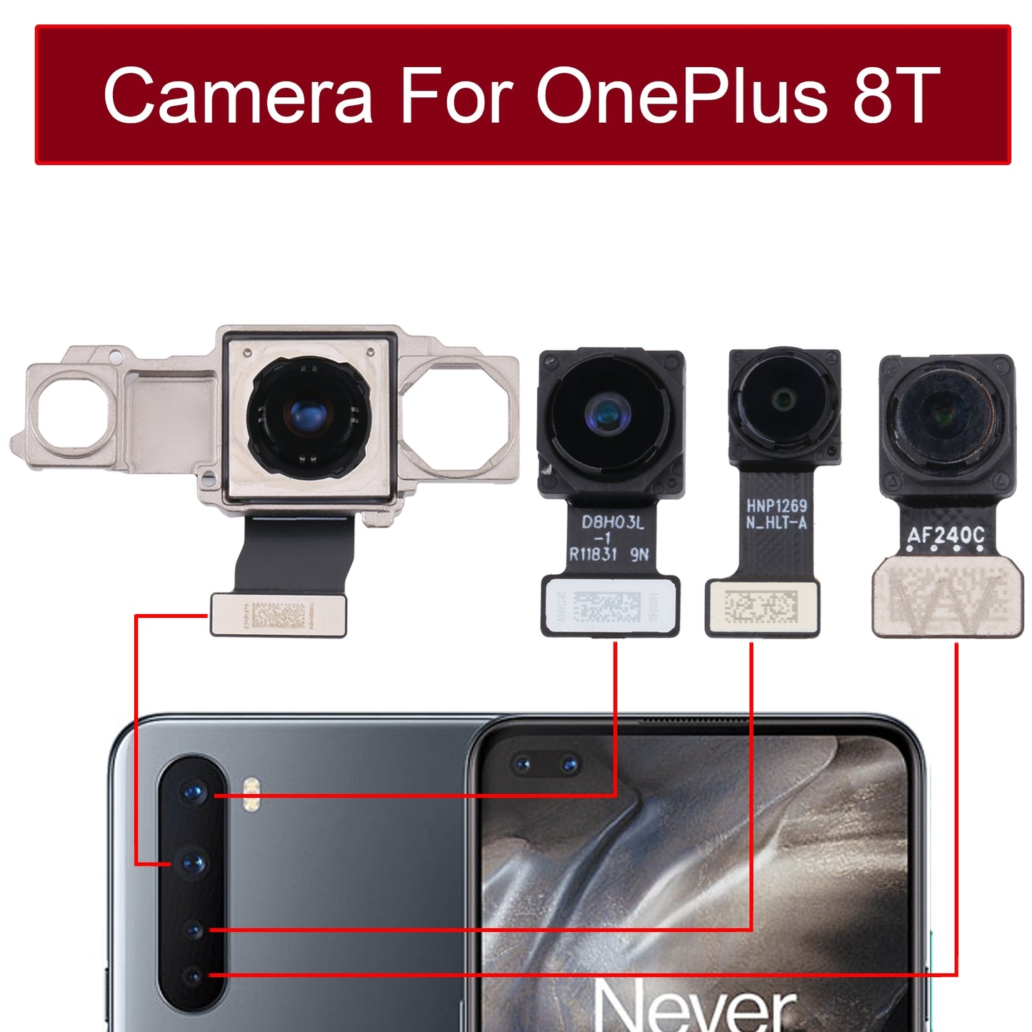 For OnePlus Nord / Z AC2001 Main Back Facing Camera