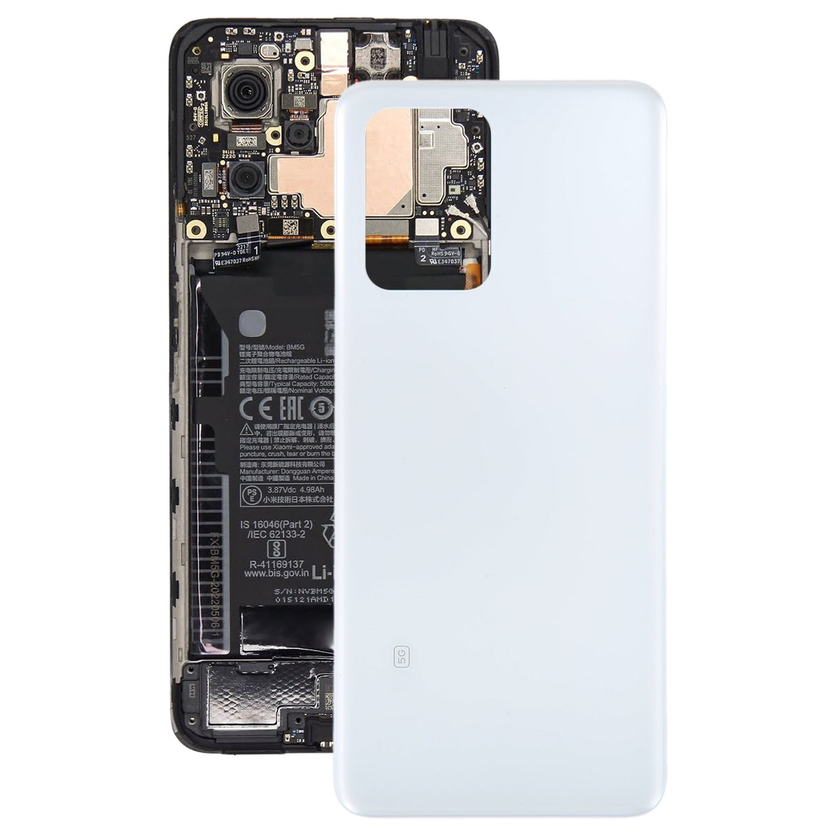 For Xiaomi Redmi Note 11T Pro / Note 11T Pro+ / Poco X4 GT Original Battery Back Cover(White)