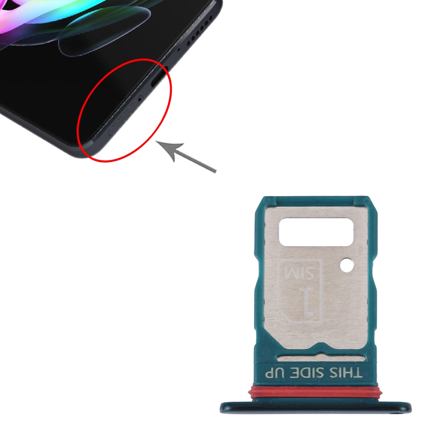 For Motorola Edge 20 Original SIM Card Tray + SIM Card Tray (Green)