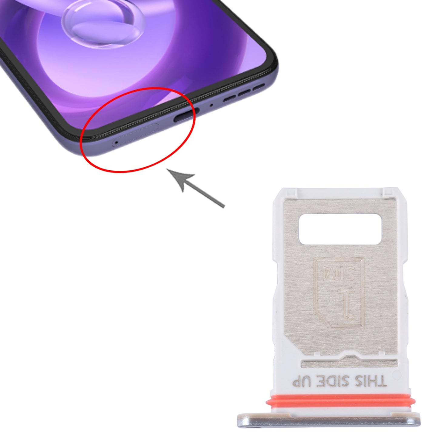For Motorola Edge 30 Neo Original SIM Card Tray + SIM Card Tray (Silver)