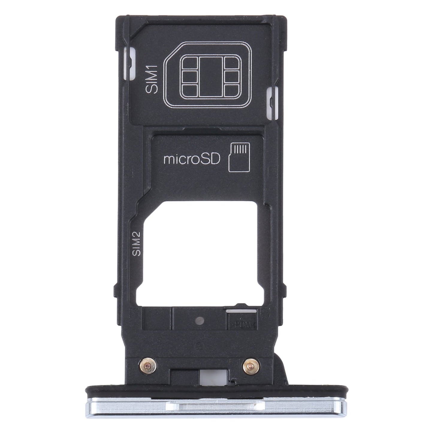 For Sony Xperia XZ2 Premium Original SIM Card Tray + SIM / Micro SD Card Tray (Silver)