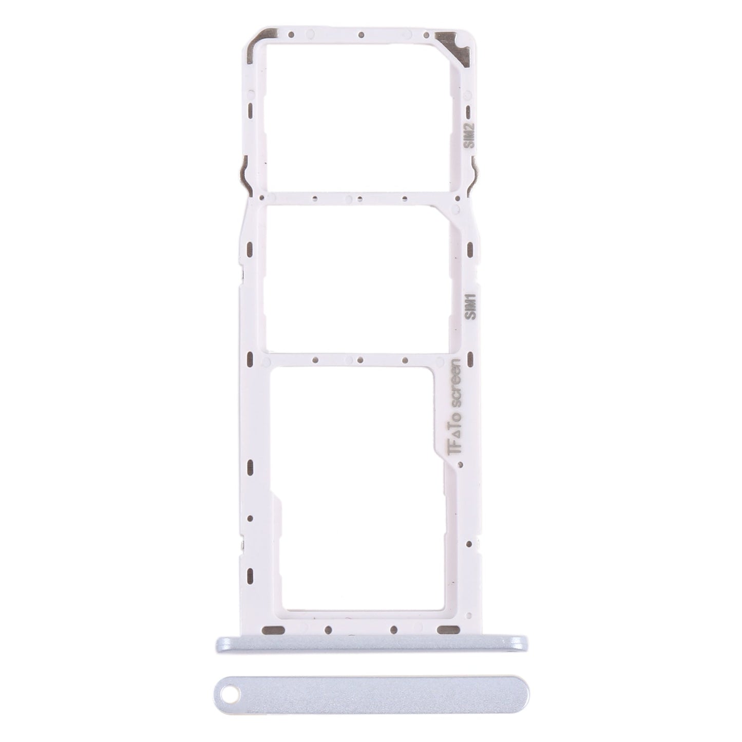 For Nokia G20 Original SIM + SIM + Micro SD Card Tray (Silver)