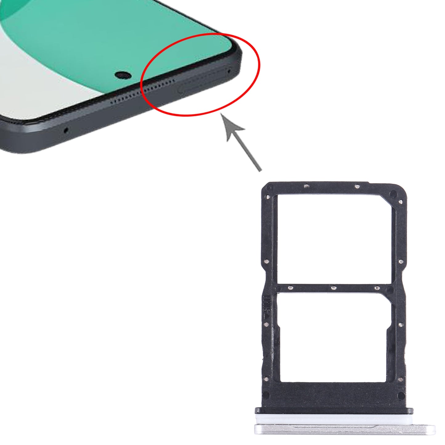 For Huawei Nova 11i SIM + SIM Card Tray (Silver)