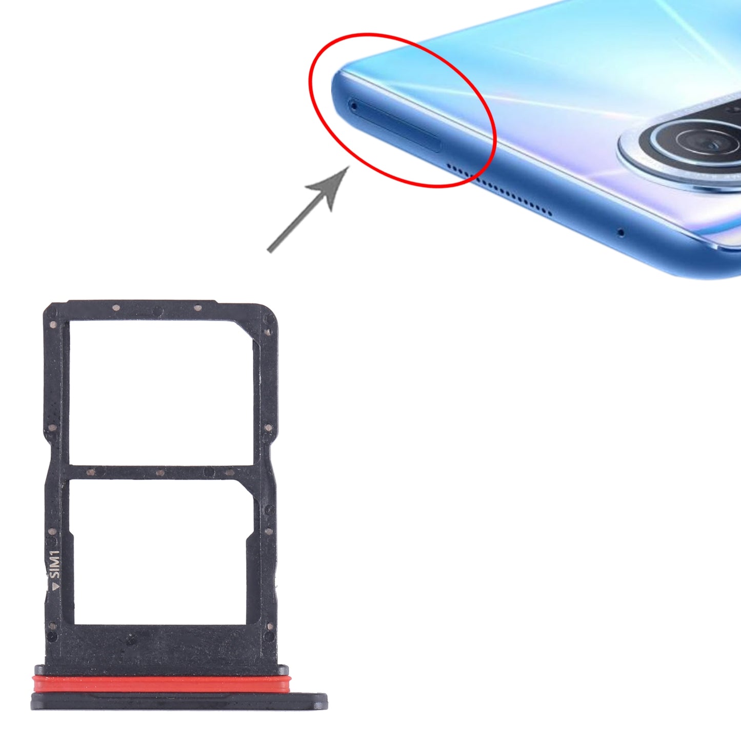 For Huawei nova 10 Youth SIM + SIM Card Tray (Black)