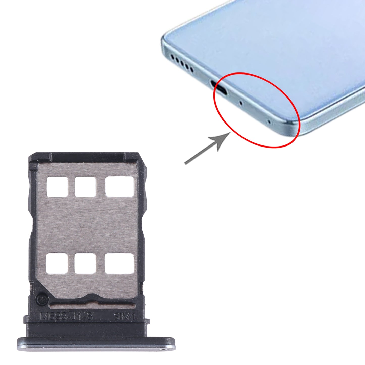 For Huawei Enjoy 50 Pro SIM Card Tray (Gold)
