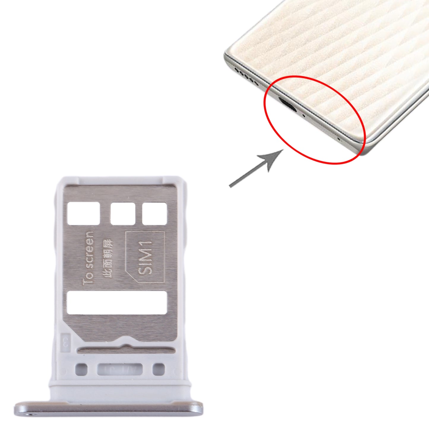 For Honor 80 Pro SIM + SIM Card Tray (Gold)