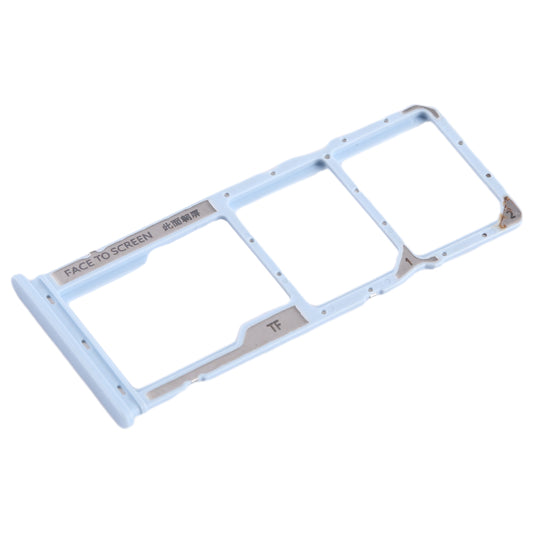 For Xiaomi Poco C51 SIM Card Tray + SIM Card Tray + Micro SD Card Tray (Blue)